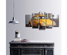 Bonamaison DÃ©coration Murale Ensemble de 5 Impression sur Toile, Dimensions: 100 x 60 Cm - ConÃ§u et fabriquÃ© en Turquie