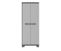 KETER 246639 Armoire Utilitaire Planet-Plastique recyclÃ©, Gris/Noir, Cabinets, 680x390x1730 mm, PP, Haute