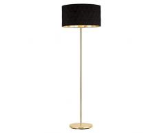 EGLO 39228 Lampe sur pied, Tissu, Acier, E27, Noir, Laiton, Or
