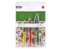 Zyliss ZE910047 Set de découpe avec 3 couteaux de cuisine et 1 planche à découper, acier inoxydable
