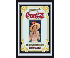 Empire Merchandising 538918 Miroir imprimé avec cadre en plastique effet bois Coca-Cola 30 x 20 cm