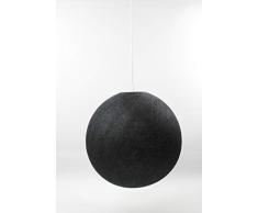 Cotton Ball Lights Lampe suspension 31Â cm, coton, noir