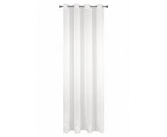 eurof irany Voilage Kamila Blanc 140Â x 250Â Uni, Polyester, crÃ¨me, 250Â x 140Â x 1Â cm