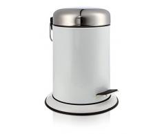 Möve Poubelle à pédale Stand & Push taille unique blanc