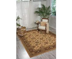 Nourison Living Treasures LI05 Tapis rectangulaire Beige, 100 % Laine, Beige, 76cm x 366cm