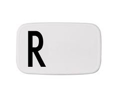 Design Letters Lunch Box Plastique Blanc/Noir 18 cm
