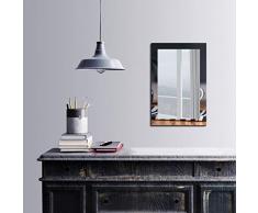 Bonamaison DÃ©coration Murale Impression sur Miroir EncadrÃ© sur Toile, Dimensions: 40 x 60 Cm - ConÃ§u et fabriquÃ© en Turquie