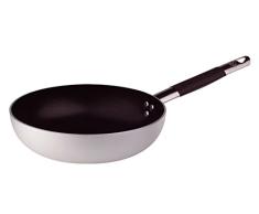 Pentole Agnelli Platinium Sauteuse en Aluminium, Ã©paisseur 3 mm, avec poignÃ©e Tubulaire en Acier Inoxydable, argentÃ© 20Â cm Argent