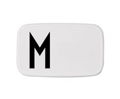 Design Letters Lunch Box Plastique Blanc/Noir 18 cm