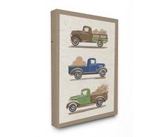 Stupell Industries Vintage Tracteur Illustration surdimensionné tendue sur Toile Décoration Murale, Multicolore
