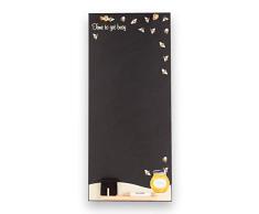 Chalkboards UK Tableaux Noirs Anglais Miel Abeilles Haut Mince Tableau Noir/Tableau Noir/Tableau Memo de Cuisine avec Corde, Plateau et Craie. Les cabines Design Range, Bois, Noir, 60Â x 26.5Â x 1Â cm