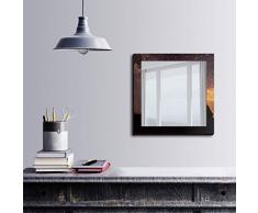 Bonamaison DÃ©coration Murale Impression sur Miroir EncadrÃ© sur Toile, Dimensions: 50 x 50 Cm - ConÃ§u et fabriquÃ© en Turquie