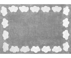 Aratextil Nuage Tapis Enfant, Coton, Gris, 120Â x 160Â cm