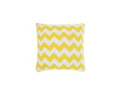 Coussin Zigzag 45x45cm (6 Couleurs) + Rembourrage 450g (Jaune)