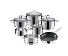 Silit 2109295891 Batteries de Cuisine 7 Pièces, Acier Inoxydable, Argent, 24 cm