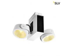SLV TEC KALU CW Applique murale dintérieur et de plafond à LED Double blanc/noir 60° 3000 K 31 W