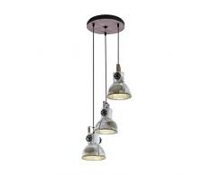 Eglo Série Barnstaple Suspension 3 ampoules Marron/patiné, noir.