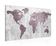 Tableau decoration murale Carte du monde - XXL Impression sur Toile Salon Appartment 1 Parties - prÃªt Ã accrocher - 104314a