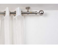 Tringle Ã Rideaux: Ã 28 mm sans Anneaux, L. 220 cm. en Acier satinÃ© â Complet