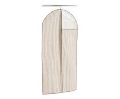 Zeller Housse pour vêtements avec fenêtre Stripes Non tissée Beige