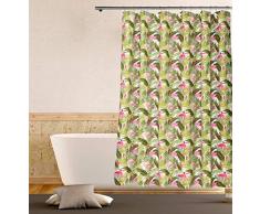 Vera Neumann Rideau de Douche, Blanc/Multicolore, 72x72