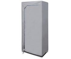House Box ARMOPE015 Armoire Penderie Tissu/Synthétique Gris 150 x 70 x 5 cm