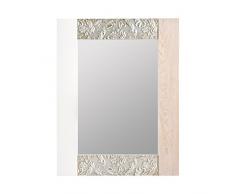 Burkina Home Decor 63101 Miroir Mixte, Bois, Blanc, 70 x 4 x 90 cm
