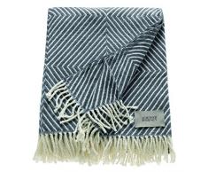 Schöner Wohnen Plaid 50 % polyacrylique 50 % Coton, Polyacrylique et Coton., Gris foncé, 200 x 140 cm