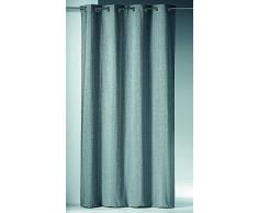 Home Maison 09295-8-AL Rideaux Fantaisie Goutte dEau Métallique avec Oeillets Ronds Gris/Argent 140 x 260 cm