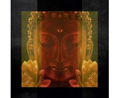 Scenolia Tableau sur Toile Buddha 60 x 60 cm | décoration Murale Design imprimée en France