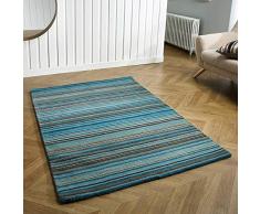 Rugs Direct 34246 Tapis, 100% Laine, Bleu, 120 x 170 cm
