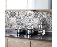 Ambiance-Live col-tiles-RJ-A111_10x10cm carrelages, Vinyle adhésif, Giacomo, 24 Stickers de 10 x 10 cm