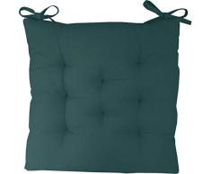 Deco&Co DÃ©coration intÃ©rieure naturelle - Galette de Chaise, Coton, Vert Bouteille, Taille unique