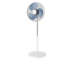 Rowenta Essential + Ventilateur Performance Silencieux 3 Vitesses sur Pied Compact Oscillation et Orientation télécommande Hauteur réglable VU4410F0, Blanc, 130x45x43 CM