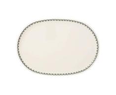 Villeroy & Boch Casale Blu Assiette Ã poisson ovale, 43 x 30 cm, Porcelaine Premium, Blanc/Bleu