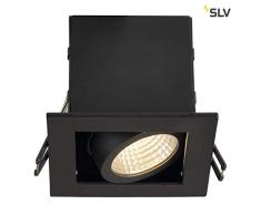SLV spot plafond Build-in Kadux Single w, cob LED, 3000Â K, 38Â Â° pilote, comprend, pince Ã plumes, Noir 115700