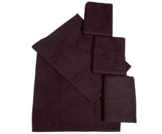 Dyckhoff 0410936115 Lot de 4 Serviettes Comprenant 2 Serviettes de Toilette 100 x 50 cm et 2 draps de Bain Noir 140 x 70 cm