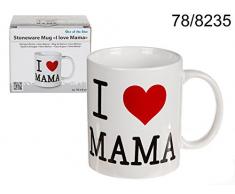 Out of the blue Mug en Faience, I Love Mama, env. 10 x 8 cm