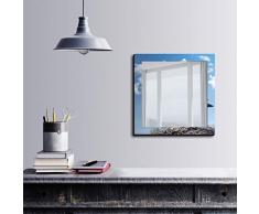 Bonamaison DÃ©coration Murale Impression sur Miroir EncadrÃ© sur Toile, Dimensions: 50 x 50 Cm - ConÃ§u et fabriquÃ© en Turquie