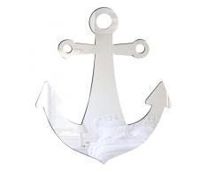 Mungai Mirrors Miroir Acrylique dancrage, Plastique, Argent, 45Â cm