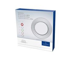 Villeroy & Boch 11-7309-0804 Boston col présentation Blue, Magnifique Assiette Filigrane avec Accent Bleu, Verre de Cristal