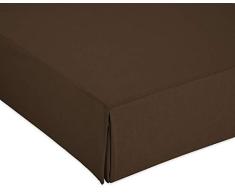 Cardenal Textil Couvre Chanvre Lisse Lit 180 cm Marron