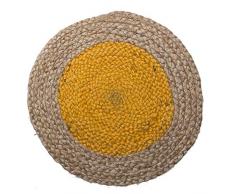 Deco&Co DÃ©coration intÃ©rieure naturelle - Set de Table Corde TressÃ©e Jaune, 34cm