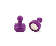 Magnet Expert Haute puissance pourpre Aimant Quille - Bureau et rÃ©frigÃ©rateur (19mm de diamÃ¨tre x 25 mm de haut) (paquet de 10)