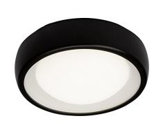 Brilliant G96294/06 Perth Applique Murale ExtÃ©rieure LED, Plastique/NC, IntÃ©grÃ©, 8 W, Noir/Verre Blanc