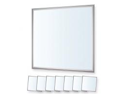7x LEDVero 60x60 Panneau Ultraslim de LED dimmable - 36W, 3000lm, 6000K Plafonnier encastrÃ© avec clips de montage et transformateur EMV2016 dimmable - blanc froid