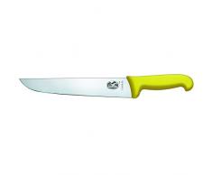 Victorinox 5.5208.26 Couteau de Boucher, Acier Inoxydable, Jaune, 30 x 5 x 5 cm