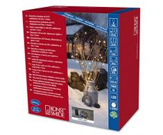 Konstsmide 3733-500 Guirlande dEclairage ExtÃ©rieur sur Pile avec Interrupteur 240 LEDs Blanc Chaud CÃ¢ble Transparent