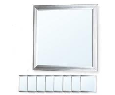 8x LEDVero 30x30 Panneau Ultraslim de LED - 10W, 800lm, 6000K Plafonnier encastré avec clips de montage et transformateur EMV2016 - blanc froid