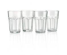 Artland Pearl Ridge gobelets Highball, Transparent, Lot de 4